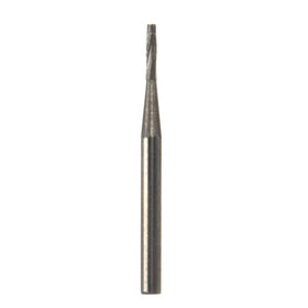 Clearshield drill bits mounted in a rotary tool during windshield repair for precise cutting
