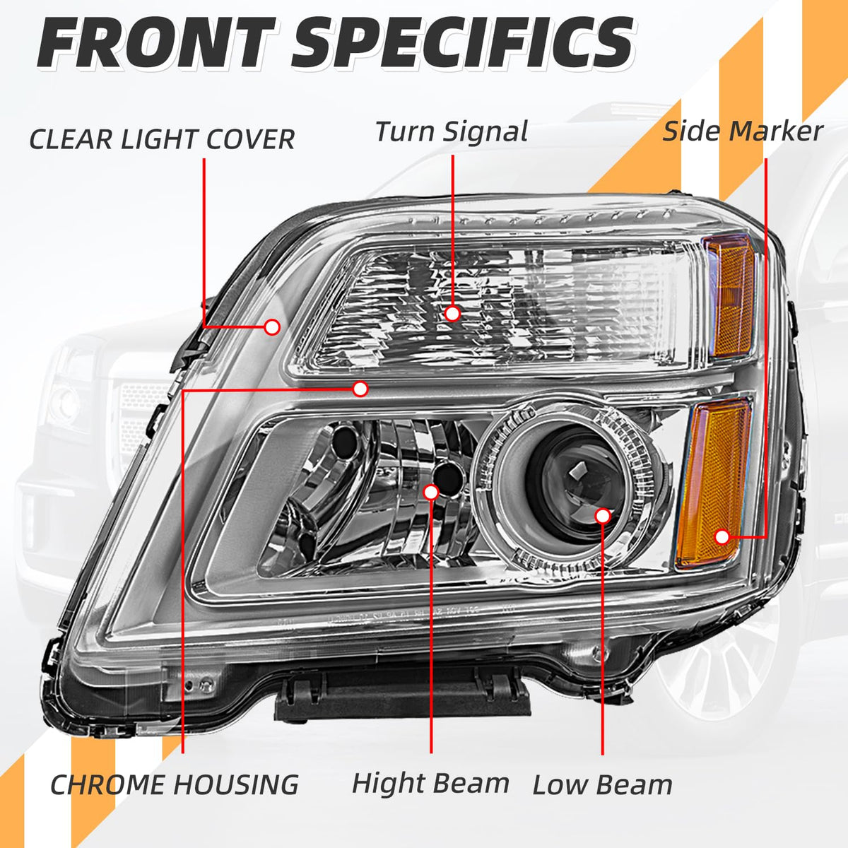 CLERYYE chrome housing side view demonstrating corrosion resistance and original-style finish