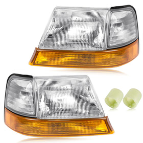 CLERYYE front view of headlight assembly showing factory fit and improved appearance