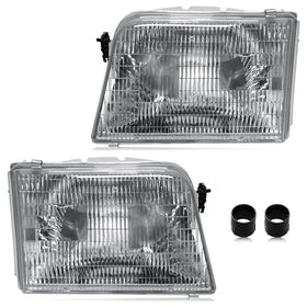 CLERYYE front view of headlight pair showing fit and restored appearance