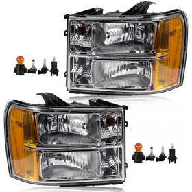 CLERYYE front view of headlight pair showing OEM-style fit and improved appearance