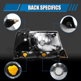 CLERYYE side view highlighting corner light and chrome housing for accurate fit