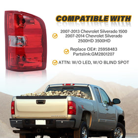 CLERYYE tail light size comparison showing scale and mounting points