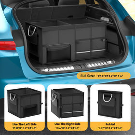 CLESOO trunk scene with groceries to protect car and secure items