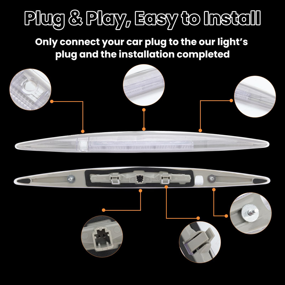 Clidr electrical connector detail showing plug-and-play convenience