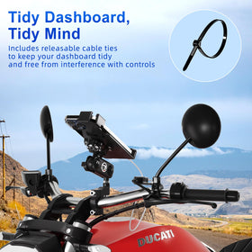 Cliff Top tidy wiring with releasable cable ties preventing cable clutter