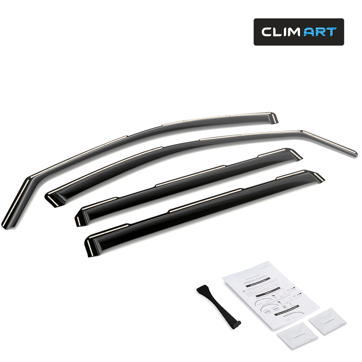 CLIM ART in-channel installation detail with tape showing secure, drill-free mount