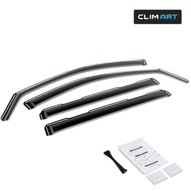 CLIM ART in-channel installation detail with tape showing secure, drill-free mount