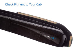 CLIM ART visor next to hand showing scale and easy handling for installation