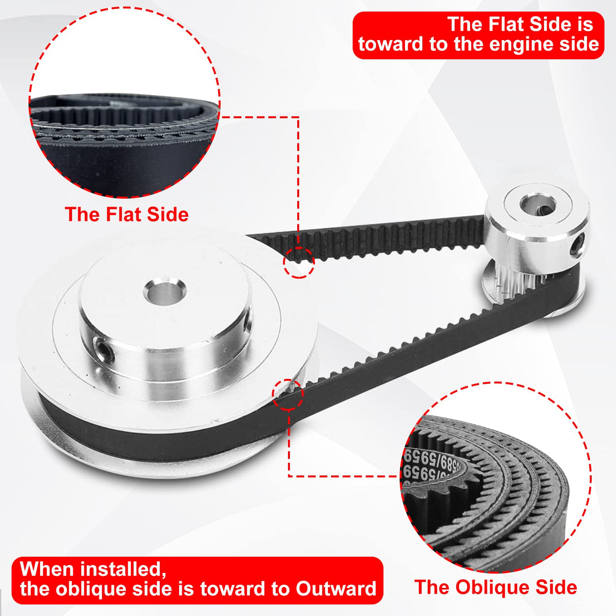 CLIO belt with measure showing 27-1/32 inch length for correct fit