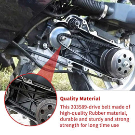 CLIO belt edge profile showing 0.75 inch width for reliable engagement