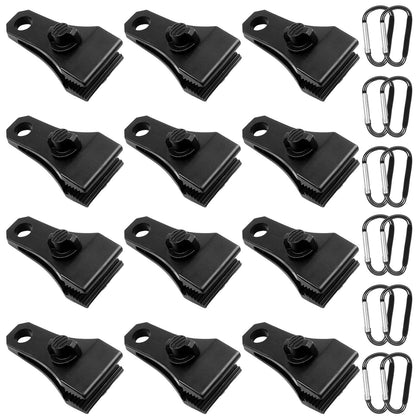 CLIO front packaging showing 12 clips and 12 carabiners for secure storage