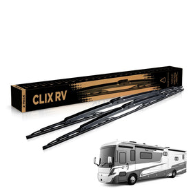 Clix Wipers front packaging showing set and adapter, clear replacement choice