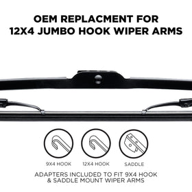 Clix Wipers steel frame closeup showing reinforced construction for durability
