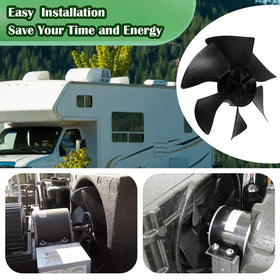 CLLOMAGY installed inside RV AC unit showing restored airflow and reduced vibration benefit