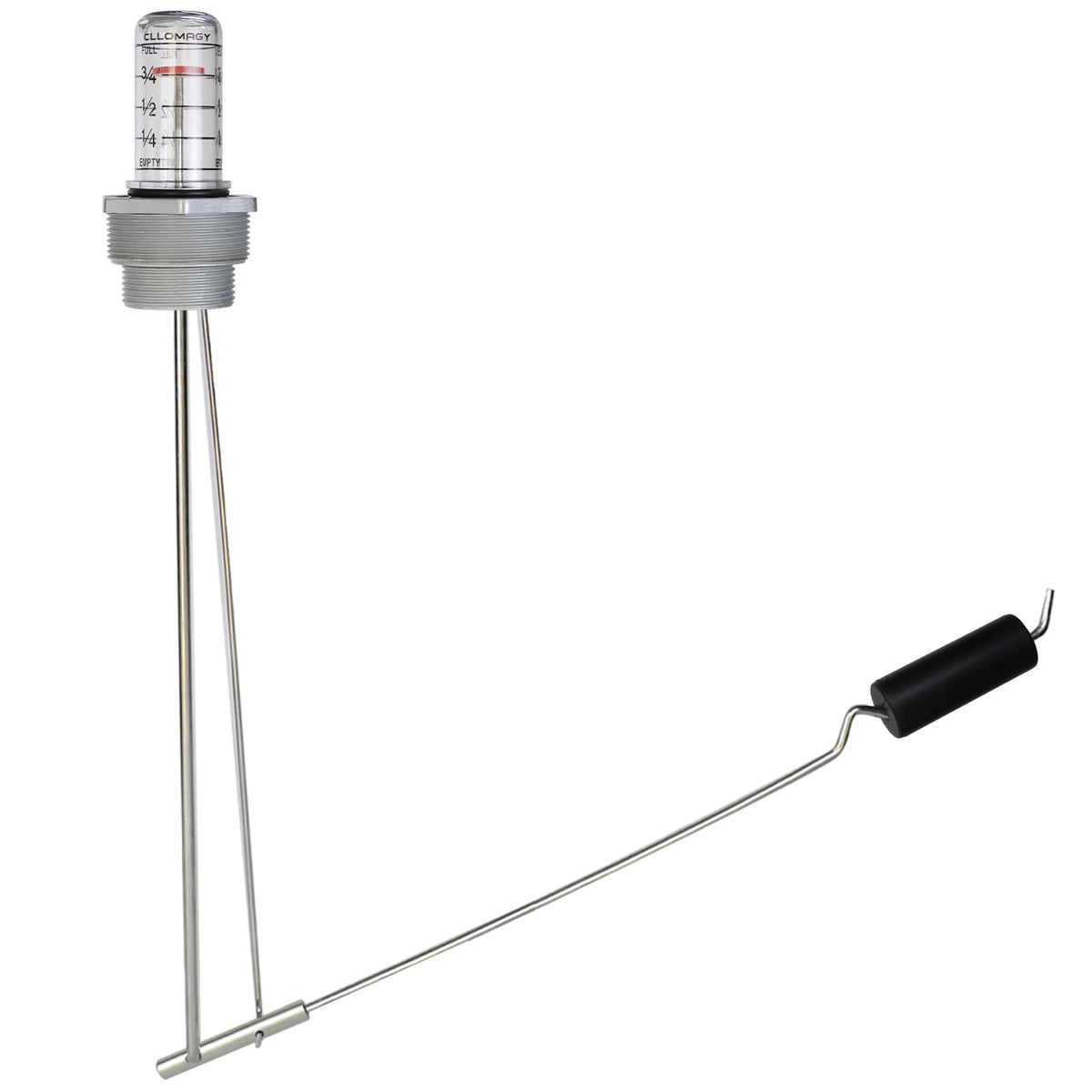 CLLOMAGY front view showing cap and readable gauge for quick checks