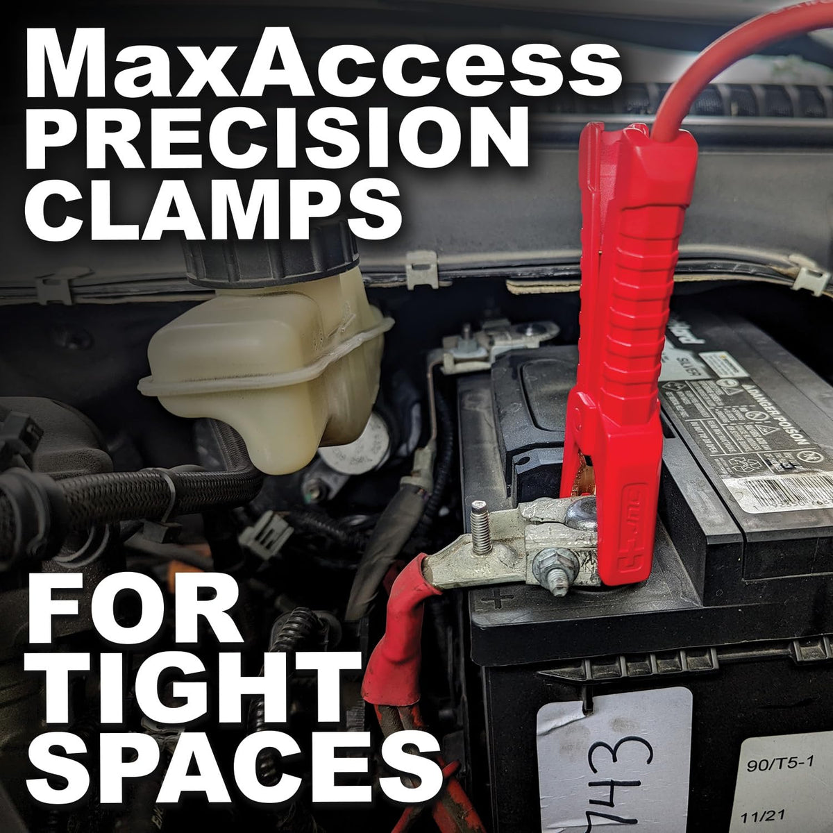 Clore Automotive integrated LED light illuminating engine bay to aid night repairs