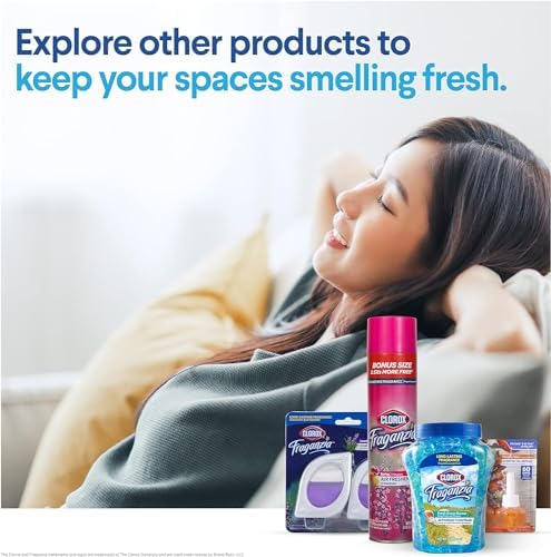 Clorox Fraganzia label and ingredients panel highlighting product information benefit