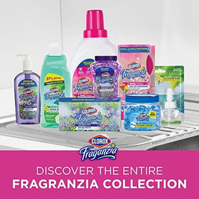 Clorox Fraganzia jar held in hand showing compact size and portability