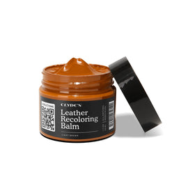 Clydes Leather Company jar front view showing product label and shade