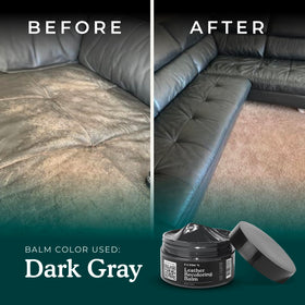 Applying Clyde's balm to car seat, restores color and conditions surface