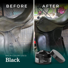 Clydes Leather Company close-up filling a surface scratch for blended repair