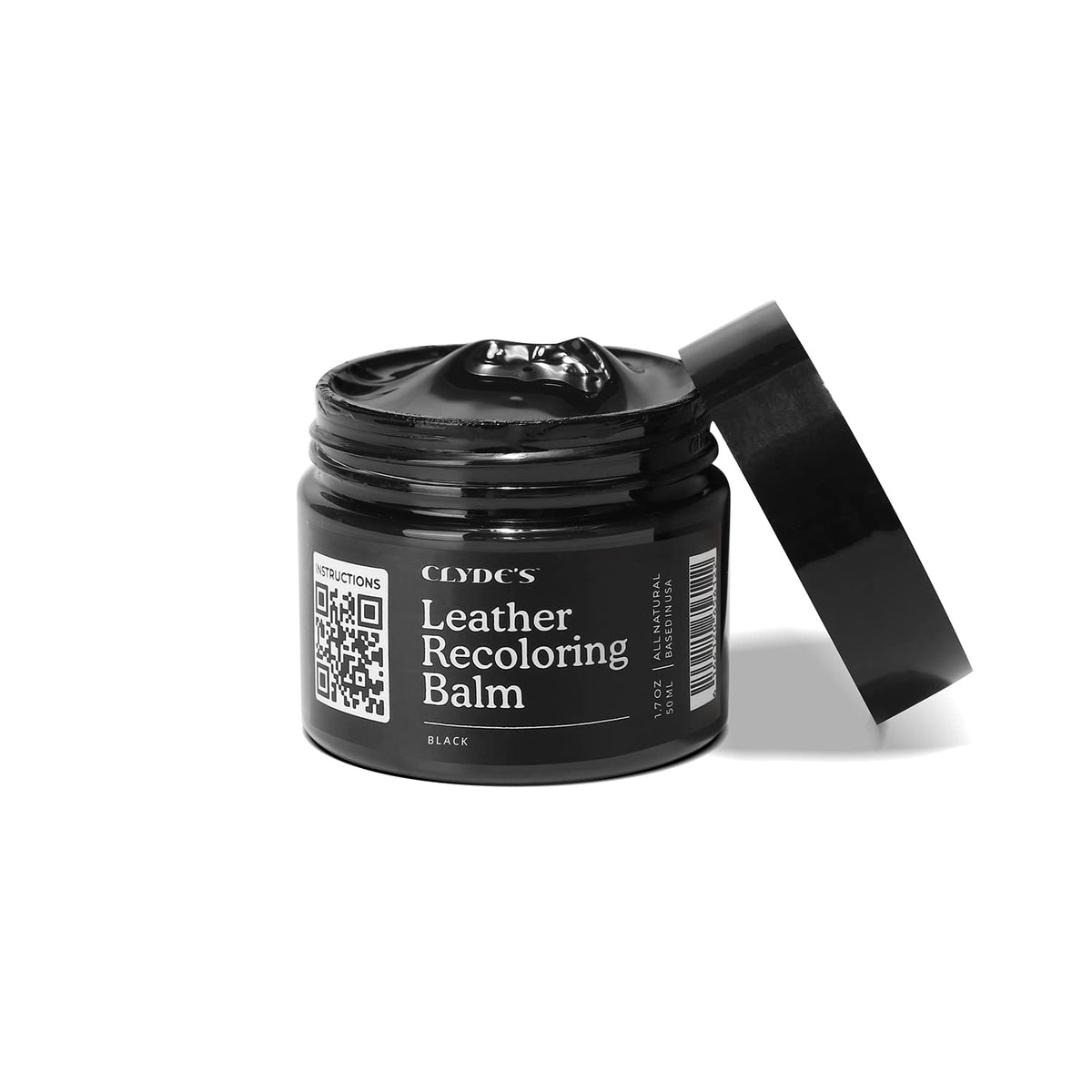 Clyde's jar front label showing product name and key benefits