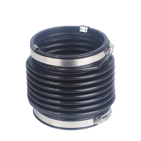 CM stainless clamps and hose ends arranged to show corrosion-resistant hardware