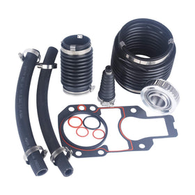 CM transom bellows kit front packaging showing complete kit and parts benefits