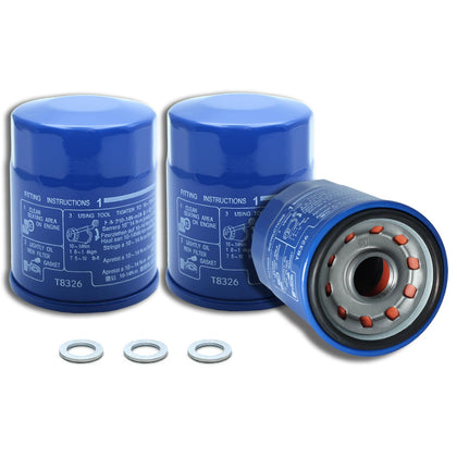 cmdock front packaging showing three oil filters and label, clear parts identification and value
