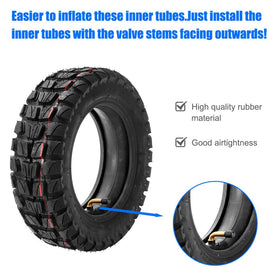 CMIYETO tire beside ruler showing 11-inch outside diameter scale for fit clarity