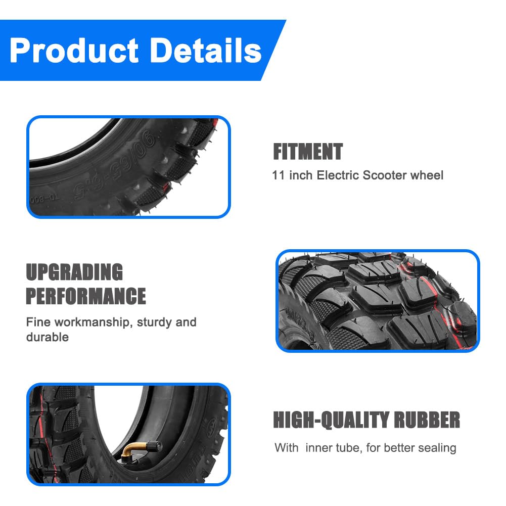 CMIYETO detailed view of included 90° inner tube and valve for leak prevention