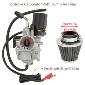 CMOOD carburetor side detail illustrating throttle and mixing components for smoother running
