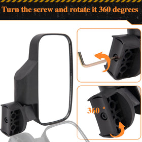 CMOOD mirror installed on a Polaris RZR demonstrating improved visibility benefit