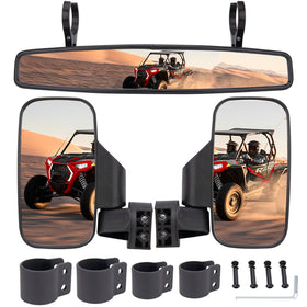 CMOOD side mirror front view showing wide reflective surface benefit