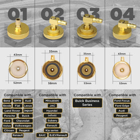 CMTOOL adapters arranged by size for fast selection and organization