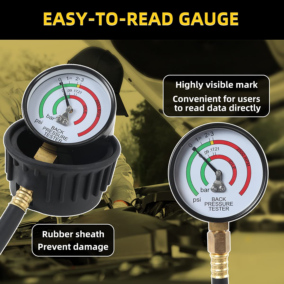 CMTOOL metal M12 and M18 adapters with hose clamp for secure exhaust attachment