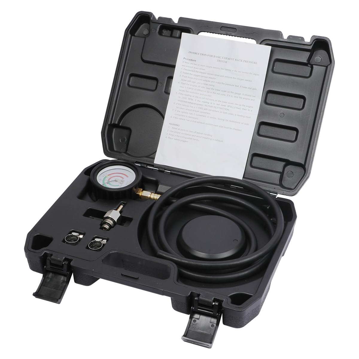 CMTOOL mechanic testing exhaust on vehicle illustrating real-world diagnostic use