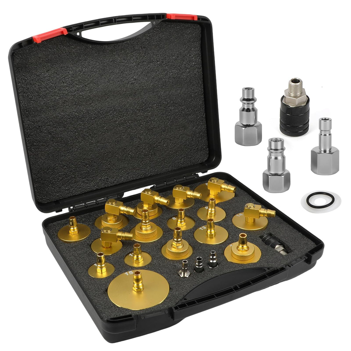 CMTOOL kit case open showing organized adapters and portability benefits