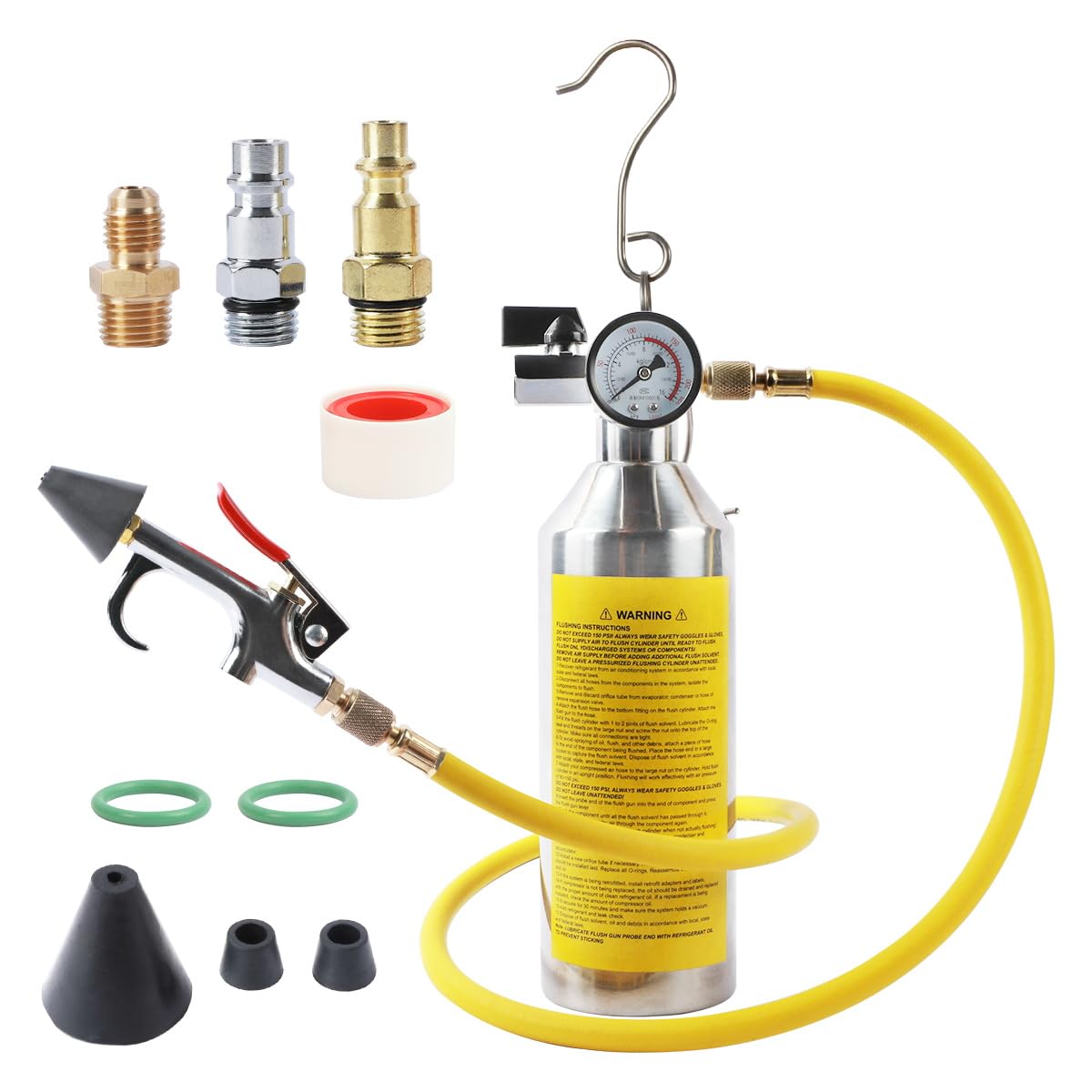 CMTOOL stainless canister front view showing durable construction and leak resistance