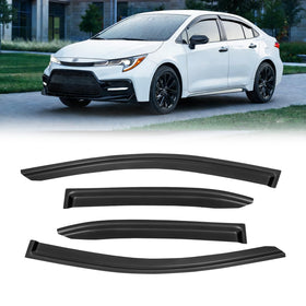 CMVT Auto front exterior view of visors installed showing sleek fit and weather protection