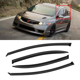 CMVT Auto front view of four-piece visor set showing sleek profile and fit benefit