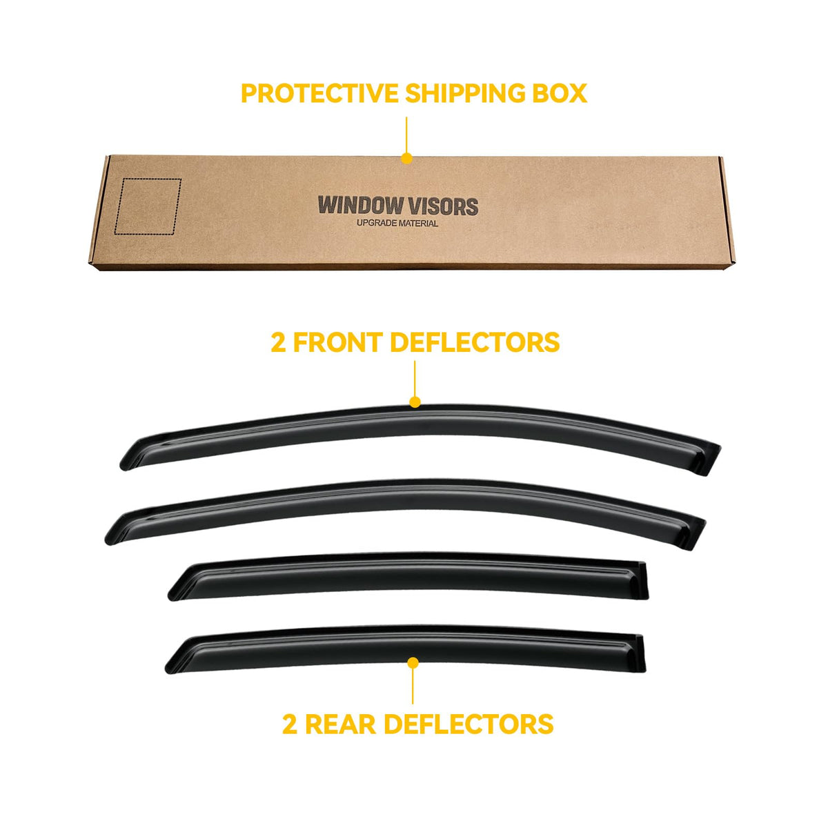 CMVT Auto visor in rainy conditions allowing window ventilation without water