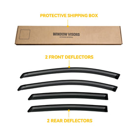 CMVT Auto visor in rainy conditions allowing window ventilation without water