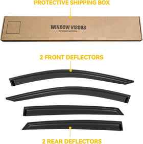 CMVT Auto visors held in hand for size scale showing precise fit for Accord windows