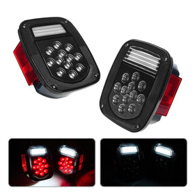 CMVT Auto front view of smoked tail light assembly showing integrated LEDs and clean fit