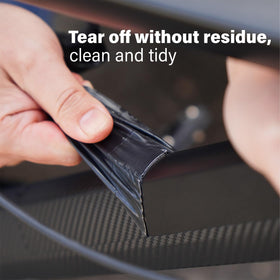 CNCLOL film edge and adhesive backing ready for clean application
