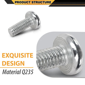 CNNELL screws beside screwdriver and ruler showing scale and ease benefit