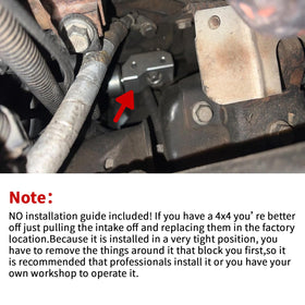 CNRAQR bracket mounted on engine block edge for easier service access