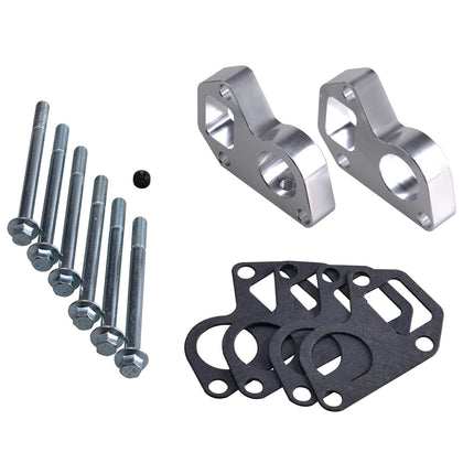 CNRAQR front view adapter kit showing bolt pattern and fit benefits